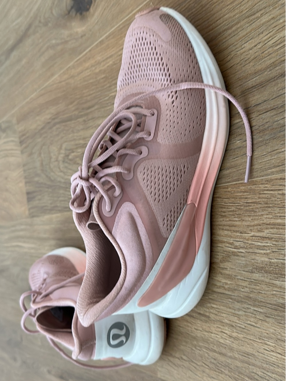 lululemon athletica Rose Pink Mesh Lace-Up Running Shoes